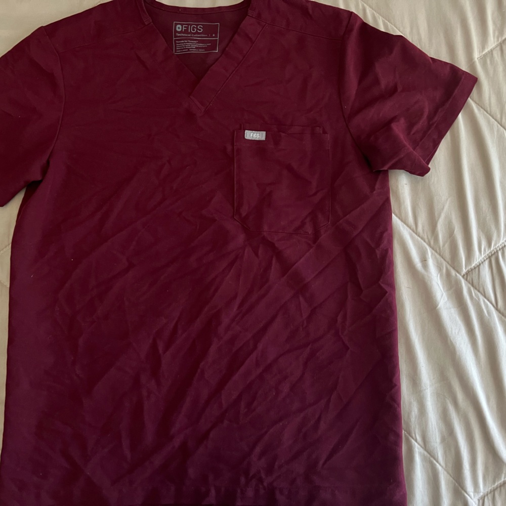 Figs Burgundy Mens Set